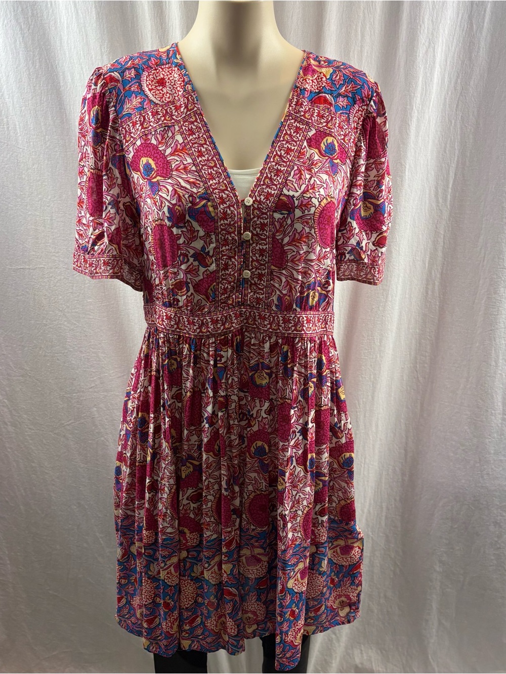 ba&sh Valia Dress Fushia L - Picture 3 of 10